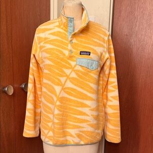 Patagonia Golden Yellow and Sky Blue Fleece Pullover